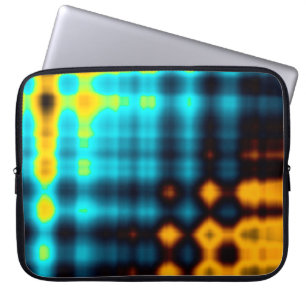 Kleurrijke abstracte geometrische achtergrond met laptop sleeve