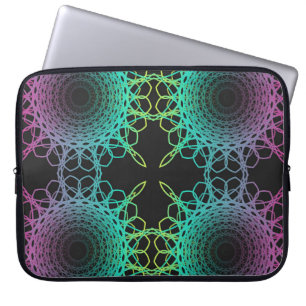 Kleurrijke abstracte geometrische kant naadloos pa laptop sleeve
