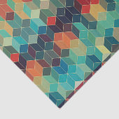 Kleurrijke Abstracte geometrische kubussen Tissuepapier (Detail)