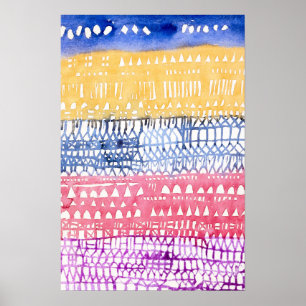 Kleurrijke Abstracte geometrische kunst Poster