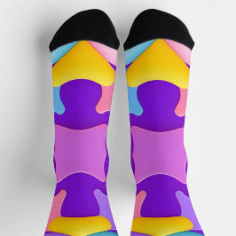Kleurrijke Abstracte geometrische patronen Sokken