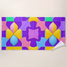 Kleurrijke Abstracte Geometrische Patronen Strandlaken