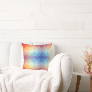 Kleurrijke Abstracte Geometrische Regenboog Kussen