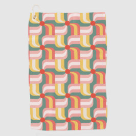 Kleurrijke Abstracte geometrische speldenwielen Golfhanddoek