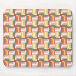 Kleurrijke Abstracte geometrische speldenwielen Muismat