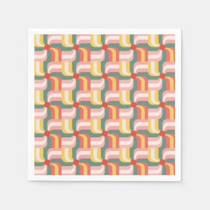 Kleurrijke Abstracte geometrische speldenwielen Servet