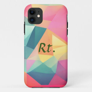 Kleurrijke abstracte geometrische vormen voegen le iPhone 11 hoesje