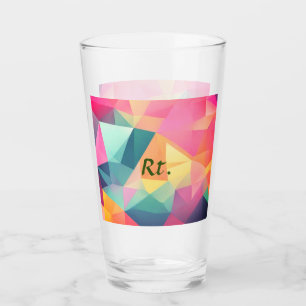 Kleurrijke abstracte geometrische vormen voegen le glas