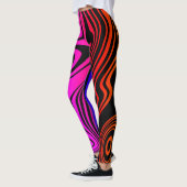 Kleurrijke Abstracte gestreepte Leggings - Kies kl (Links)