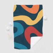 Kleurrijke abstracte golven golfhanddoek (Insitu)