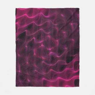 Kleurrijke Abstracte golven zwarte achtergrond Fleece Deken