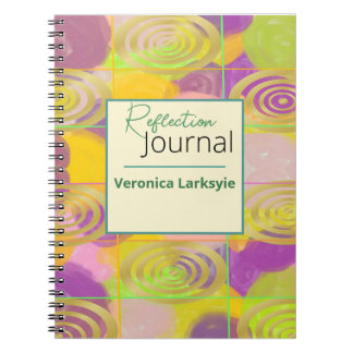 Kleurrijke Abstracte gouden cirkel Notitieboek