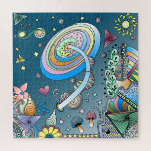 Kleurrijke, Abstracte, heldere, originele artikele Legpuzzel