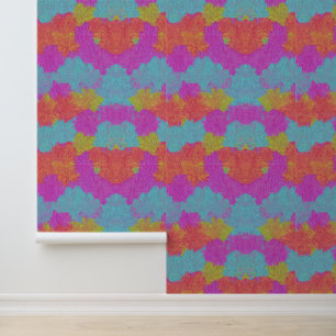 Kleurrijke Abstracte herfstbladeren Behang