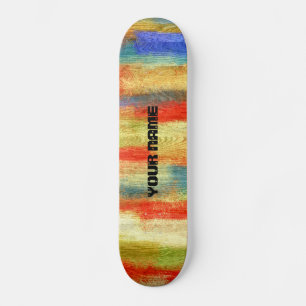 Kleurrijke Abstracte houten korrel Skateboard