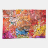 Kleurrijke Abstracte Illustratie Keuken Handdoek (Horizontaal)