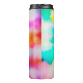  kleurrijke abstracte illustratieachtergrond. thermosbeker (Achterkant)