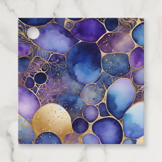 Kleurrijke Abstracte Ink Art Gift Labels (Voorkant)