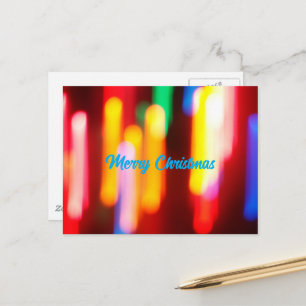 Kleurrijke Abstracte Kerstverlichting Prettig Kers Briefkaart