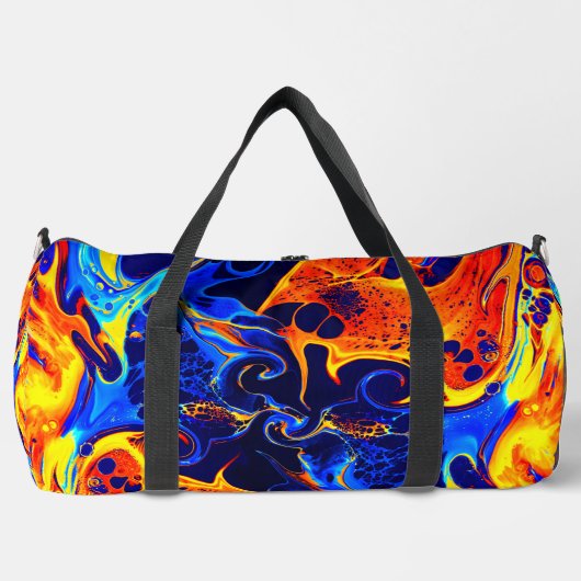 Kleurrijke abstracte kleur golvend plunjezak (Voorkant)