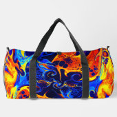 Kleurrijke abstracte kleur golvend plunjezak (Achterkant)