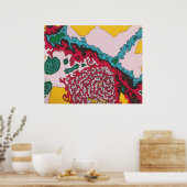 Kleurrijke Abstracte kosmische creatie art design Poster (Keuken)