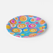 Kleurrijke Abstracte kringen Modern Art Artist Fun Papieren Bordje (Gekanteld)