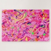 Kleurrijke abstracte kronkelende verf legpuzzel (Horizontaal)