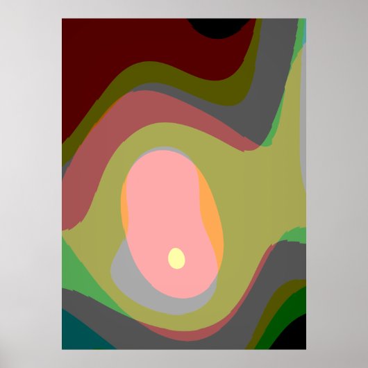 Kleurrijke Abstracte Kunst 921 Poster (Voorkant)