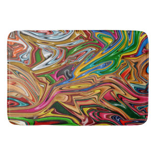Kleurrijke abstracte kunst badmat
