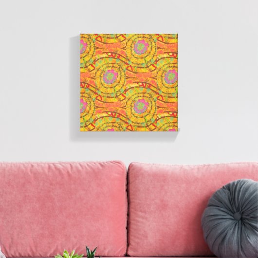 Kleurrijke Abstracte kunst Canvas Afdruk (Insitu (Woonkamer))