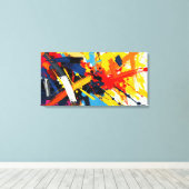 Kleurrijke Abstracte kunst - Canvas Afdruk (Insitu (Houten vloer))