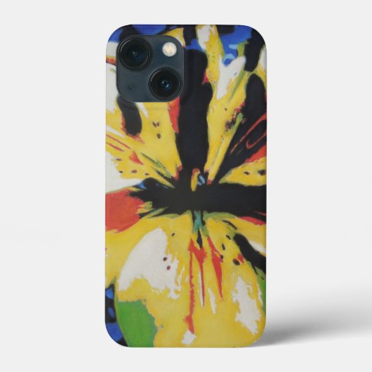 Kleurrijke abstracte kunst geel en zwart patroon Case-Mate iPhone case (Achterkant)