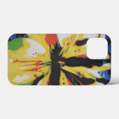 Kleurrijke abstracte kunst geel en zwart patroon Case-Mate iPhone case (Achterkant (horizontaal))