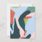 Kleurrijke Abstracte Kunst Gepersonaliseerd Bedank Kaart (Achterkant)