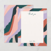 Kleurrijke Abstracte Kunst Gepersonaliseerd Bedank Kaart (Voorkant / Achterkant)