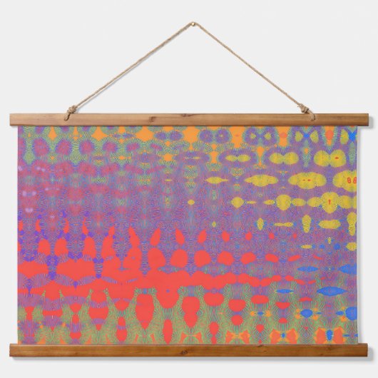 Kleurrijke abstracte kunst groot hangend tapijt hangend wandkleed (Voorkant)