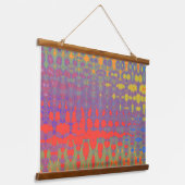 Kleurrijke abstracte kunst groot hangend tapijt hangend wandkleed (Gebogen)