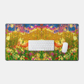 Kleurrijke Abstracte Kunst Kleurrijke Tuin Bureaum Bureaumat (Keyboard & Muis)