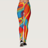 Kleurrijke Abstracte kunst Leggings Oefening (Achterkant)
