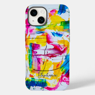 Kleurrijke Abstracte Kunst Met Felle Kleuren Case-Mate iPhone 14 Hoesje