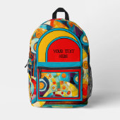 Kleurrijke Abstracte kunst Modern Bedrukte Rugzak (Voorkant)