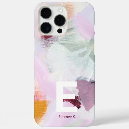 Kleurrijke Abstracte Kunst Monogram Aangepaste Naa Case-Mate iPhone Case (Achterkant)