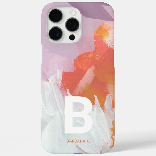 Kleurrijke Abstracte Kunst Monogram Aangepaste Naa Case-Mate iPhone Case (Achterkant)
