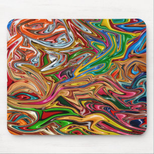 Kleurrijke abstracte kunst muismat