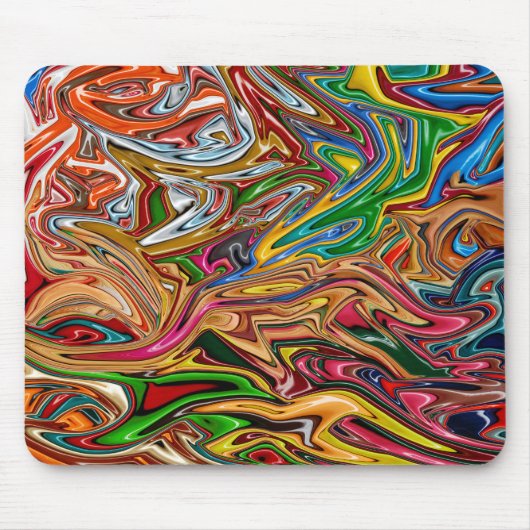 Kleurrijke abstracte kunst muismat (Voorkant)