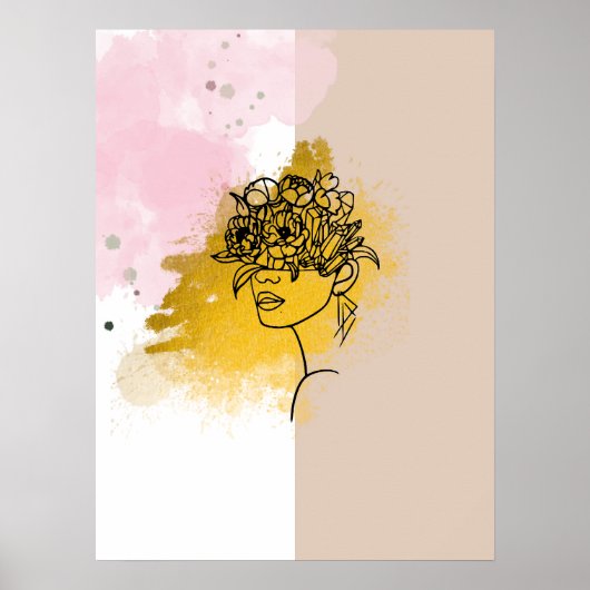 Kleurrijke abstracte kunst poster (Voorkant)