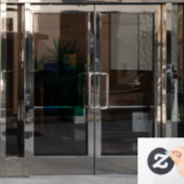 Kleurrijke abstracte kunst raamsticker (Kantoordeur)