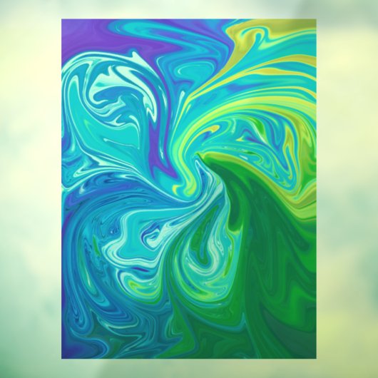 Kleurrijke abstracte kunst raamsticker (Vel 3)