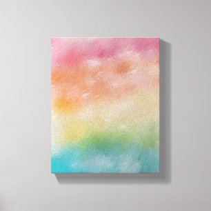 Kleurrijke Abstracte kunst roze blauw Paars modern Canvas Afdruk